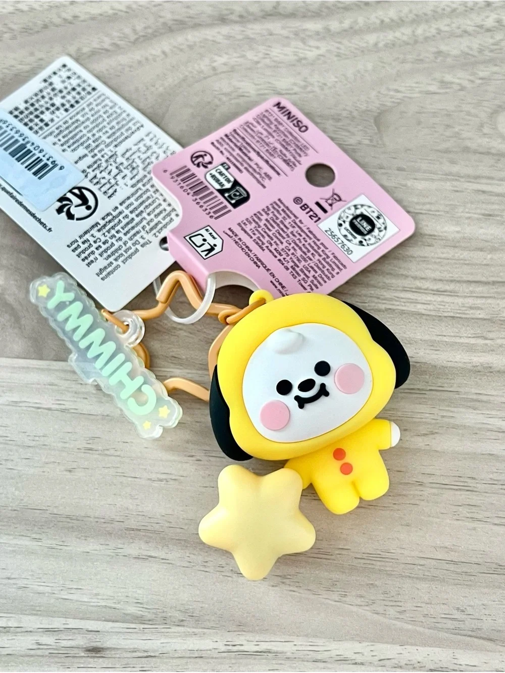 **Unavailable**BTS BT21 Mini LED Light Up Keychain - CHIMMY (Jimin)
